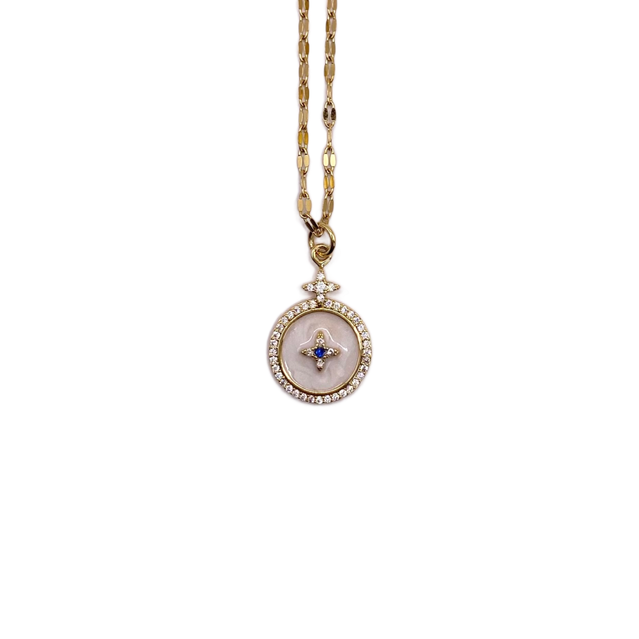 Enamel Star Pendant & Chain